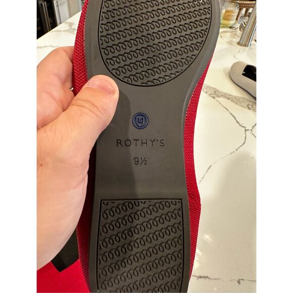 Rothy's The Flat Rounded Toe Cherry Red Ballet Flats Women’s Sz 9.5 - Picture 7 of 7